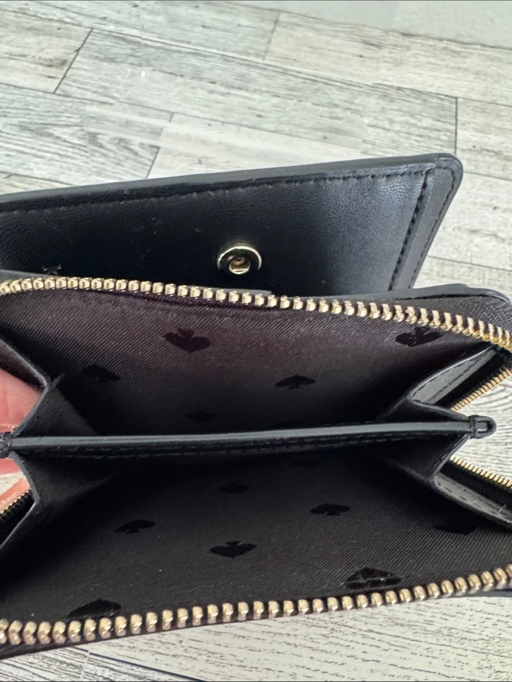 Kate Spade Black Leather Compact Wallet